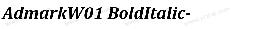 AdmarkW01 BoldItalic字体转换